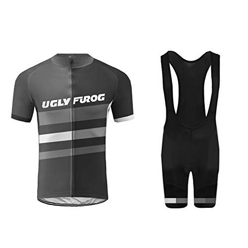 Future Sports Bicycle Wear Designs Bike Wear Ropa Verano Conjunta de Ciclismo de Hombre - Ciclismo Maillot Jersey y Bib Pantalones Cortos Ropa de Bicicleta Secado Rápido Respirable Sudor-Que Absorbe