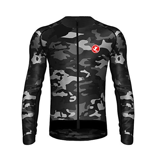 Future Sports Bike Wear Hombres Invierno Térmico Ropa de Ciclismo Bicicleta Conjunto Traje de Ropa Deportiva Jersey de Manga Larga + Pantalones Respirable Secado Rápido/Bodies