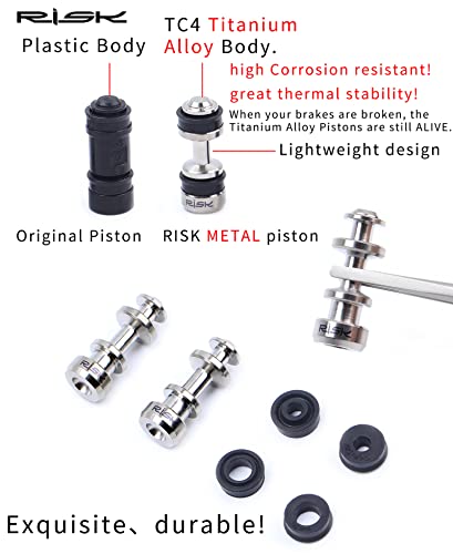 FYRMMD Pistón de Palanca de Freno de Bicicleta de montaña de Titanio para XT M8000 M7000 SLX M785 Pieza de reparación de Varilla de pistón de Freno de Disco Bicicleta MTB