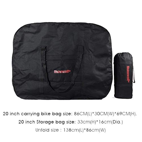 G-raphy Bolsa Transporte Bicicleta Plegable, Bolsa de Almacenamiento de Bici Bolsa para el Manillar Bolso Plegable para el Envío de Viajes Aéreos, 20 Inch (Verde)