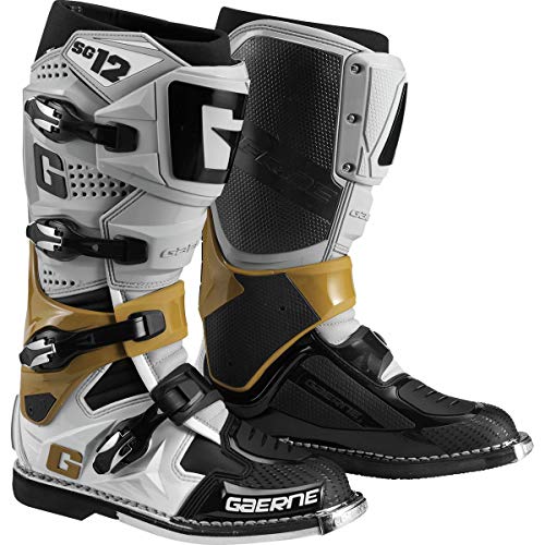 Gaerne SG-12 Botas de motocross para hombre (gris/magnesio/blanco) (talla para hombre 8)