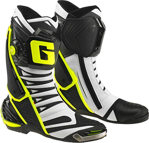 Gaerne - Zapatillas de ciclismo para hombre negro, blanco y amarillo 44