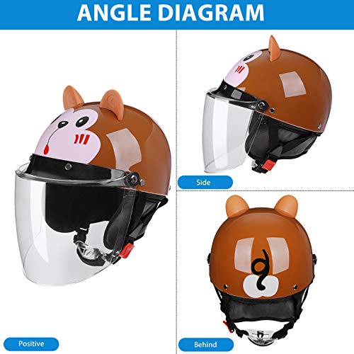 Galatée Casco de Bici para Niños Patinetes Eléctricos Riciclos Skateboarding y Bicis, Viene con una Cálida Bufanda y Visera de Protección Facial (Mono, Edad 2-12 años)