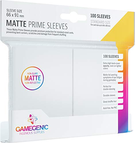 GAMEGEN!C- Pack Matte Prime Sleeves White (100), Color (GGS10029ML)