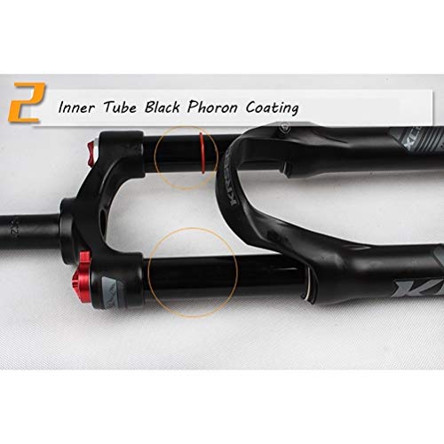 GAOTTINGSD Bicicleta de montaña Horquilla de Bicicleta MTB Ultraligero Control de Hombro Aluminum Alloy 26 27.5 29 Inch Mountain Bike Horquilla de Air Suspensión (Color : A, Size : 29Inch)