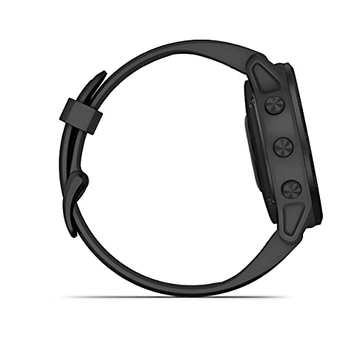 Garmin fēnix ​​6S Pro - Reloj GPS multideporte con mapas, música, frecuencia cardíaca y sensores, Negro con correa negra