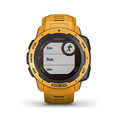 Garmin Instinct Solar, Reloj GPS resistente con carga solar - Amarillo Ocre