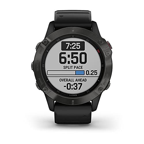 Garmin - Reloj GPS con Pulsómetro Fenix 6 Zafiro, Negro, L (010-02158-11)