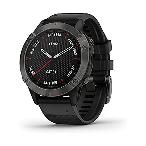 Garmin - Reloj GPS con Pulsómetro Fenix 6 Zafiro, Negro, L (010-02158-11)