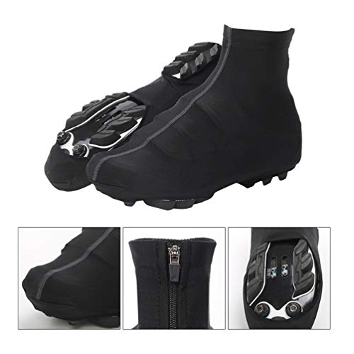 Garneck Cubrezapatillas de Ciclismo Cubre Calzado para Deportes Al Aire Libre Antideslizante Zapato Cubre Lluvia para MTB Bicicleta de Carretera Bicicleta de Carreras (Negro XL)