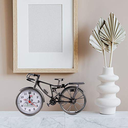 Garneck Mini Modelo de Bicicleta Despertador Reloj de Escritorio Decorativo Temporizador Bicicleta Estatuilla Artesanía Adorno de Mesa para El Hogar Dormitorio Decoración de La Sala de