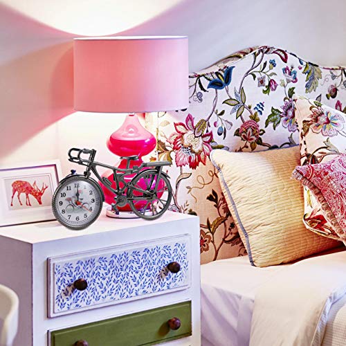 Garneck Mini Modelo de Bicicleta Despertador Reloj de Escritorio Decorativo Temporizador Bicicleta Estatuilla Artesanía Adorno de Mesa para El Hogar Dormitorio Decoración de La Sala de