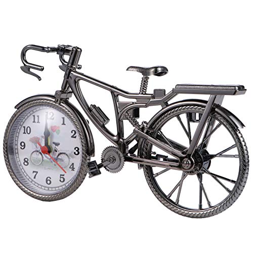 Garneck Mini Modelo de Bicicleta Despertador Reloj de Escritorio Decorativo Temporizador Bicicleta Estatuilla Artesanía Adorno de Mesa para El Hogar Dormitorio Decoración de La Sala de