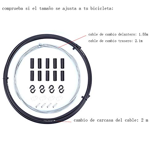 Gasea Cable de Cambio Bicicleta, Cable de Cambio Velocidades de Bicicletas Cable Derailleur, Línea de Bicicletas Cable de Transmisión