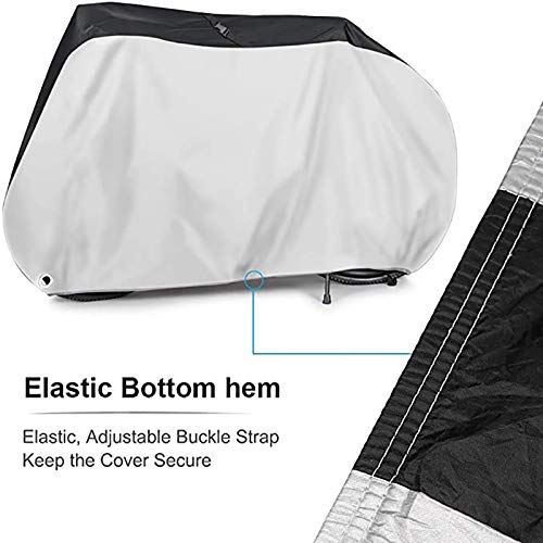 Geagodelia Funda Bicicleta Exterior Impermeable 190T Cubierta Protector al Aire Libre para Bicicleta Protección Bici contra Sol Lluvia Polvo Nieve para Montaña Carretera Bicicletas (Plateado, L)