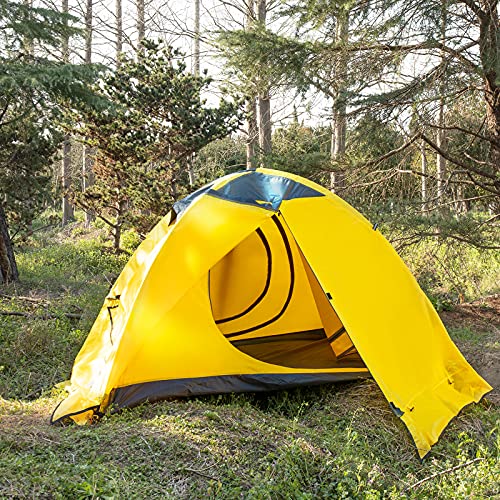 GEERTOP Tienda de campaña para 2 Personas, 4 Estaciones Impermeable Doble Capa Tienda de Camping para Caza, Senderismo, Escalada, Viajes, fácil configuración