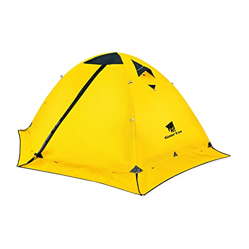 GEERTOP Tienda de campaña para 2 Personas, 4 Estaciones Impermeable Doble Capa Tienda de Camping para Caza, Senderismo, Escalada, Viajes, fácil configuración