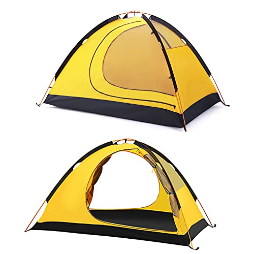 GEERTOP Tienda de campaña para 2 Personas, 4 Estaciones Impermeable Doble Capa Tienda de Camping para Caza, Senderismo, Escalada, Viajes, fácil configuración