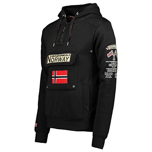 Geographical Norway - Sudadera DE Hombre GYMCLASS Negro L