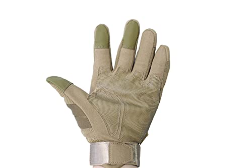 GERZ Guantes Pantalla Táctil Tactico Ciclismo Caza Escalada Guantes Militar Antideslizante 3color verde ,negro , camer. (guantes camer M)