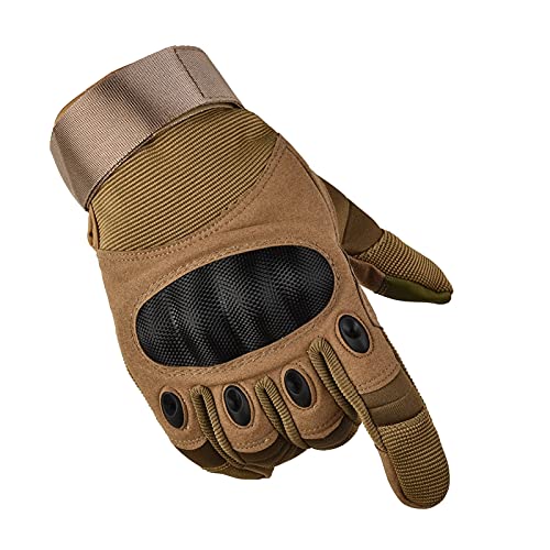 GERZ Guantes Pantalla Táctil Tactico Ciclismo Caza Escalada Guantes Militar Antideslizante 3color verde ,negro , camer. (guantes camer M)