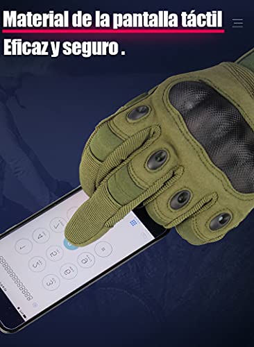 GERZ Guantes Pantalla Táctil Tactico Ciclismo Caza Escalada Guantes Militar Antideslizante 3color verde ,negro , camer. (guantes camer M)