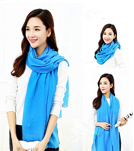 Gespout Pañuelos Bufanda para Mujer de Otoño Invierno Bufanda de Escuela Cómodo Cálido Scarves de Accesorios de Ropa Moda Regalo de Cumpleaños Color Sólido 1pcs 180 * 60cm