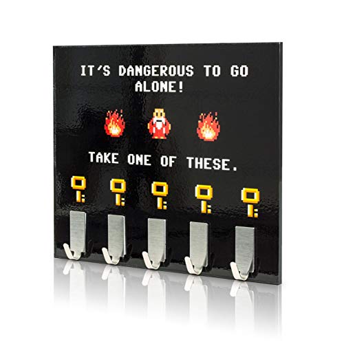 getDigital Colgador Para Llaves It's Dangerous To Go Alone Del Juego La Leyenda - Colgador Para Llaves Con 5 Ganchos De Metal - Para Fijar En Pared - 21 x 16 cm