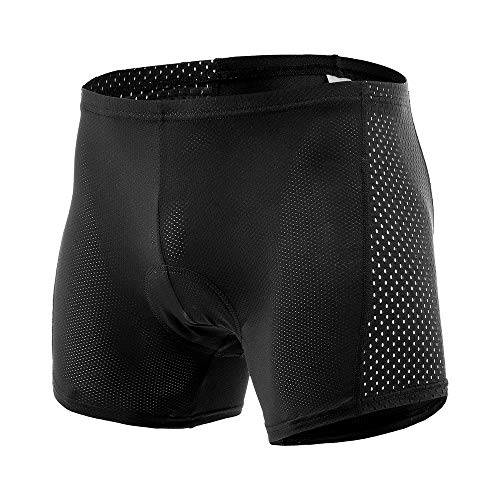 GIEADUN Pantalones Cortos de Ciclismo para Hombre/Ropa Interior Ciclismo De Hombre Calzoncillos Ciclismo Almohadilla De Gel/para Bici Ciclista Bicicleta MTB (Negro, Xlarge)