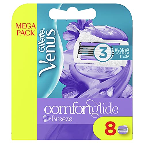 Gillette venus breeze - Cuchillas de recambio para maquinilla de afeitar (el embalaje puede variar) - paquete de 8 unidades