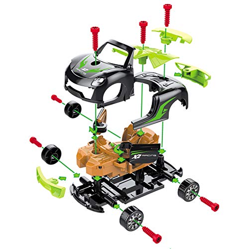 GILOBABY Coches de Juguetes con Sonidos y Luces ,Desmonte el Juguete la Herramienta,Juegos de Montaje para niños ，Juguetes niños 3 4 5 6 7 años