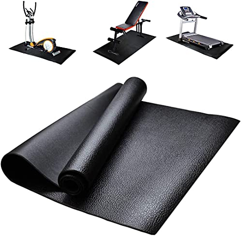 GIOVARA Esterilla de Ejercicio y Equipo de Fitness, Antideslizante, Alfombrilla Protectora de Piso para Cintas de Correr, Ciclismo, Rowers, Cross Trainers y Otros Equipos de Gimnasio, 180cm x 80 cm