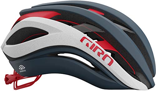 Giro Aether Spherical Casco, Hombre, Matte Portaro Grey/White/Red, L