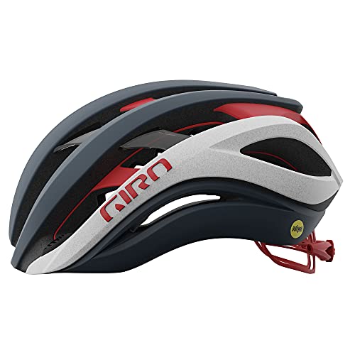 Giro Aether Spherical Casco, Hombre, Matte Portaro Grey/White/Red, M