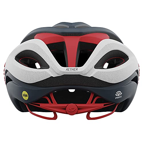 Giro Aether Spherical Casco, Hombre, Matte Portaro Grey/White/Red, M