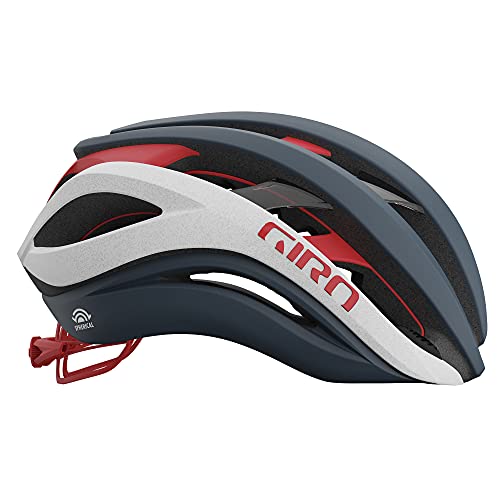 Giro Aether Spherical Casco, Hombre, Matte Portaro Grey/White/Red, M