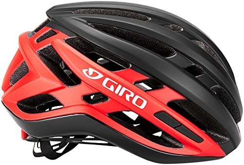 Giro Agilis Cascos A, Unisex, Negro Mate/Rojo Brillante, M