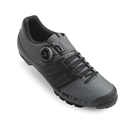 Giro Code Techlace MTB, Zapatos de Bicicleta de montaña Hombre, Dark Shadow Black, 41 EU
