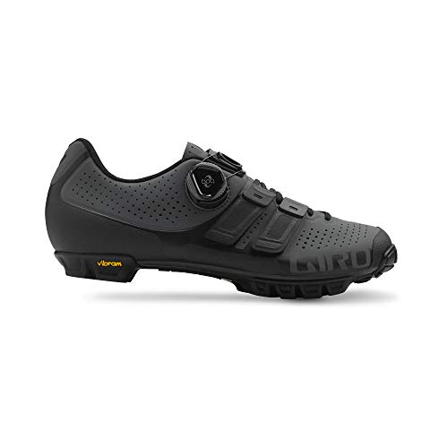 Giro Code Techlace MTB, Zapatos de Bicicleta de montaña Hombre, Dark Shadow Black, 41 EU