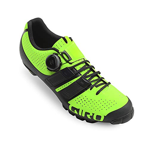 Giro Code Techlace MTB, Zapatos de Bicicleta de montaña Hombre, Multicolor (Lime/Black 000), 41 EU