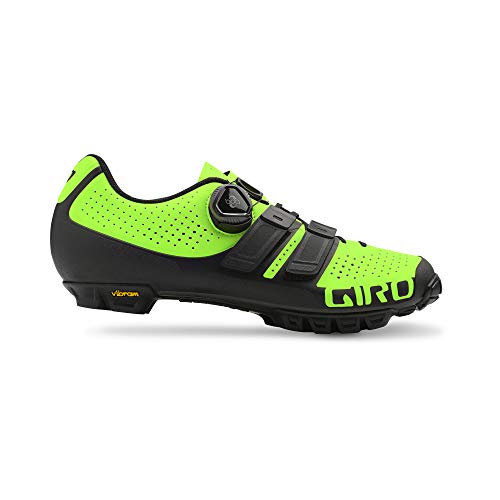 Giro Code Techlace MTB, Zapatos de Bicicleta de montaña Hombre, Multicolor (Lime/Black 000), 41 EU