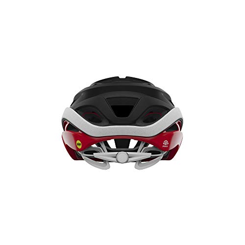 Giro Helios Spherical Casco, Hombre, Negro Mate y Rojo, S