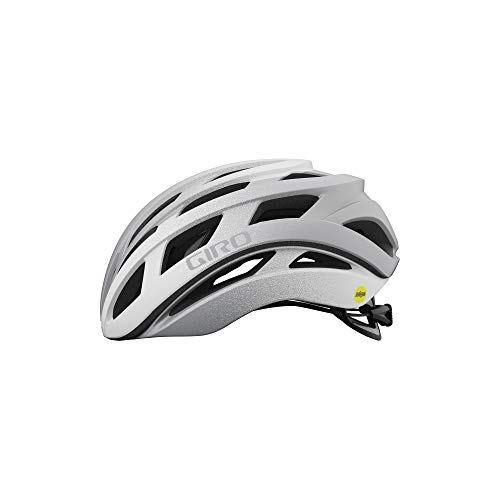 Giro Helios Spherical - Casco para Hombre, Color Blanco Mate y Plateado, Talla M