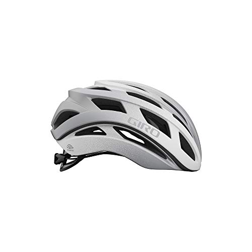 Giro Helios Spherical - Casco para Hombre, Color Blanco Mate y Plateado, Talla M