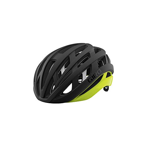 Giro Helios Spherical - Casco para Hombre, Color Negro Mate y Amarillo Alto, Talla M