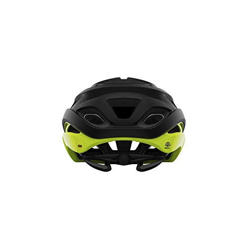 Giro Helios Spherical - Casco para Hombre, Color Negro Mate y Amarillo Intenso, Talla L