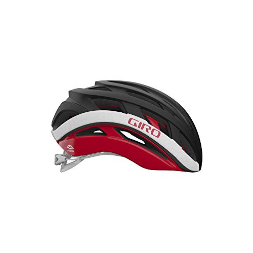 Giro Helios Spherical - Casco para Hombre, Color Negro y Rojo, Talla L