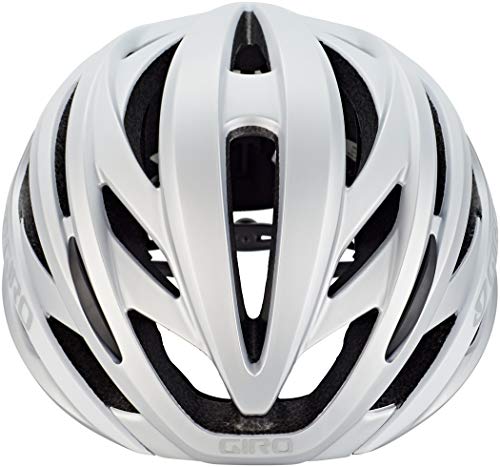 Giro Syntax Casco de Carretera, Unisex, Blanco Mate y Plateado, M