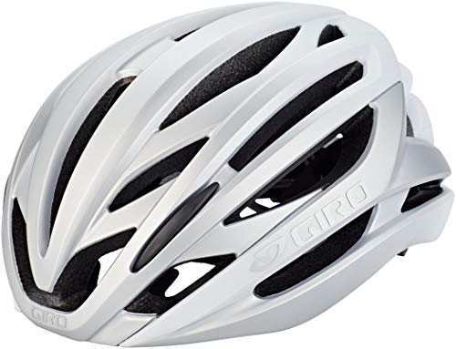 Giro Syntax Casco de Carretera, Unisex, Blanco Mate y Plateado, M