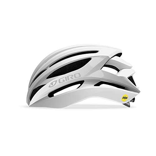 Giro Syntax MIPS Casco de Carretera, Unisex, Blanco Mate y Plateado, X-Large/61-65 cm